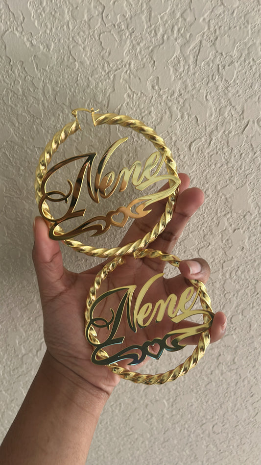 CUSTOM NAME EARRINGS